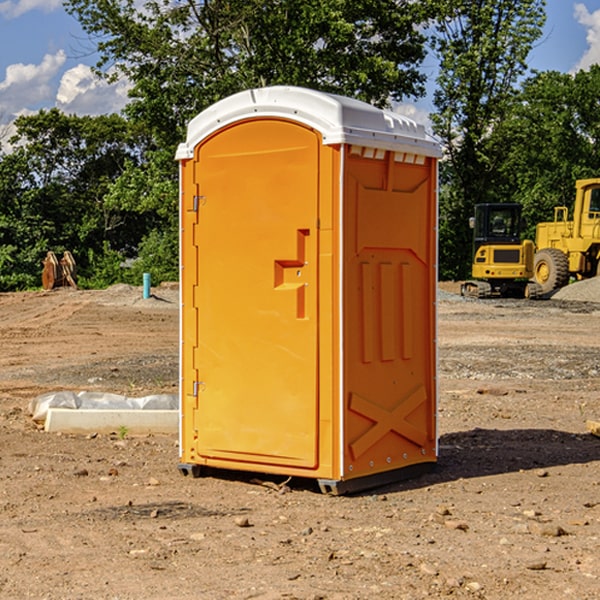 can i customize the exterior of the porta potties with my event logo or branding in Arcola